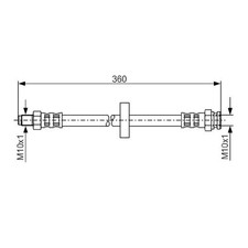 2x Bremsschlauch hinten für Opel Corsa D S07 | 24510744