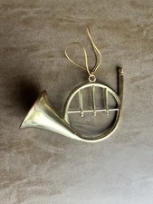 Vintage Brass French Horn Christmas Ornament 4