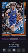 DIGITAL CARD TOPPS NBA COLLECT 2026 TIER 6 LE ORANGE BASE COOPER FLAGG MAVERICKS