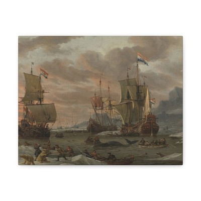 Abraham Storck - Whaling Grounds in the Arctic Ocean - 1654 - Canvas Wall Art