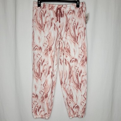 Jenni by Jennifer Moore Style Not Size Sleep Jogger Pants Marble Rose NWT Large