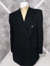 Yves Saint Laurent Pour Homme Blazer Jacket Wool Double Breasted Size 52