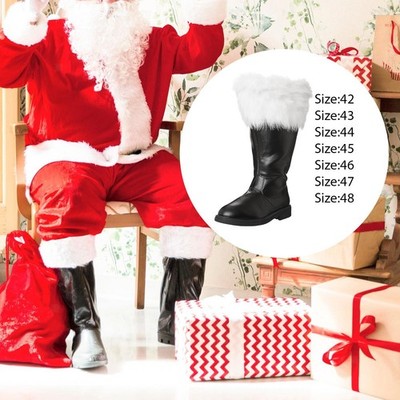 Weihnachtsmannstiefel, glänzende Weihnachtsstiefel für den Winter