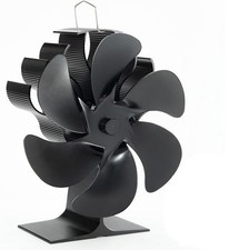 Log Burner Fan Heat Powered Aluminum Blade Non Electric Fireplace Fan for Stove