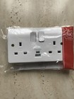 MK ELECTRIC Logic Plus Double Socket K2745WHI with Dual USB Charging Ports type