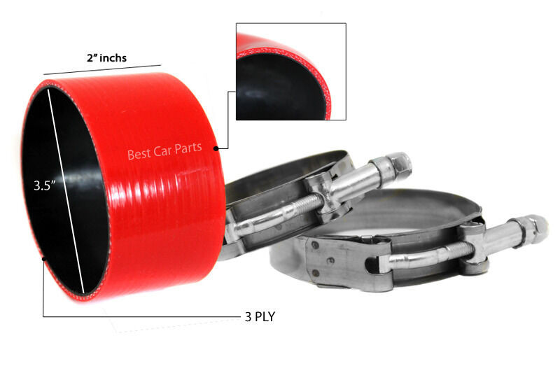 RED Silicone Coupler Hose 3.5