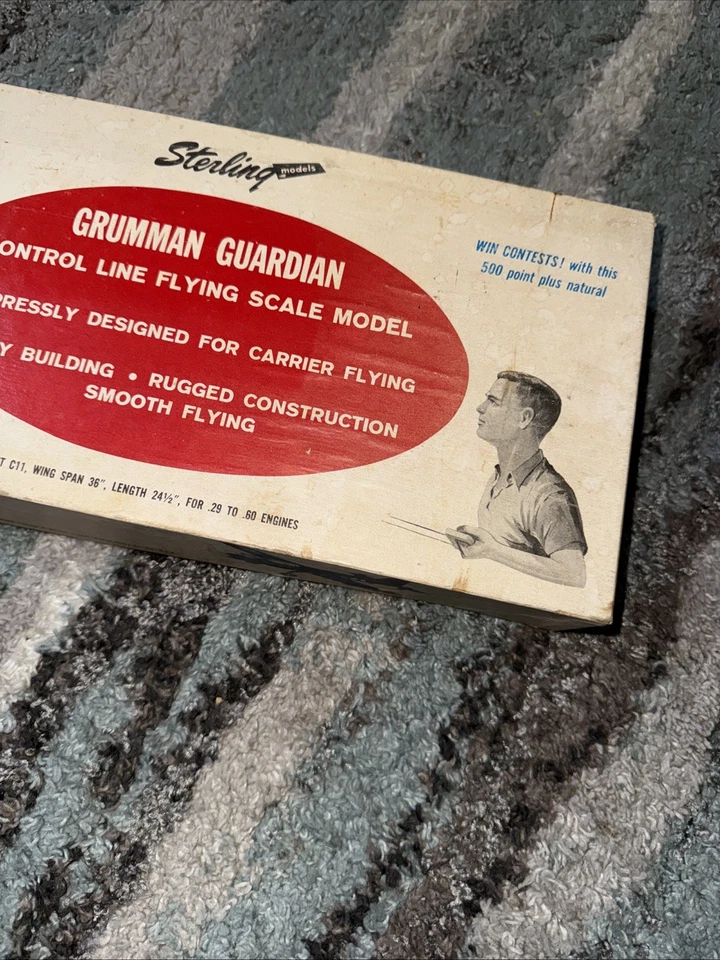Sterling 1962 Grumman Guardian Control Line C-11 Wood Model Kit New - Image 2 of 4