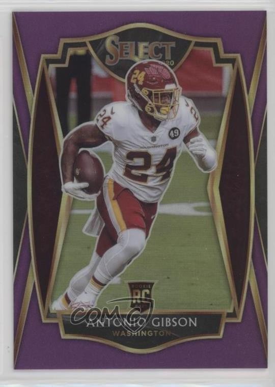 2020 Panini Select Premier Level Purple Prizm 73/75 Antonio Gibson #172 11pj