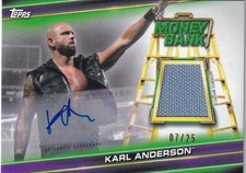 2019 Topps WWE Money In The Bank Karl Anderson Autographed Mat Relics /25