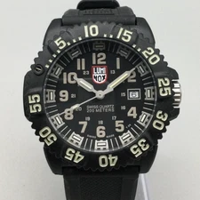 Luminox Navy SEAL 3050 3950 Mens 47mm Black Dive Watch Swiss 200m New Battery