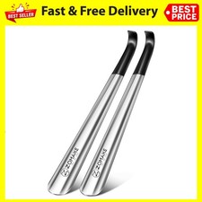 Shoe Horn Long Handle for Seniors 2 Pack,Metal Long Shoehorn for Extra
