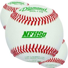 Diamond Baseballs Leather DOL-1 HS 3 Dozen Case High School NFHS