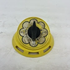 Retro Yellow Mark Time Daisy 1 Hour Kitchen Timer Tested / Working Vintage 