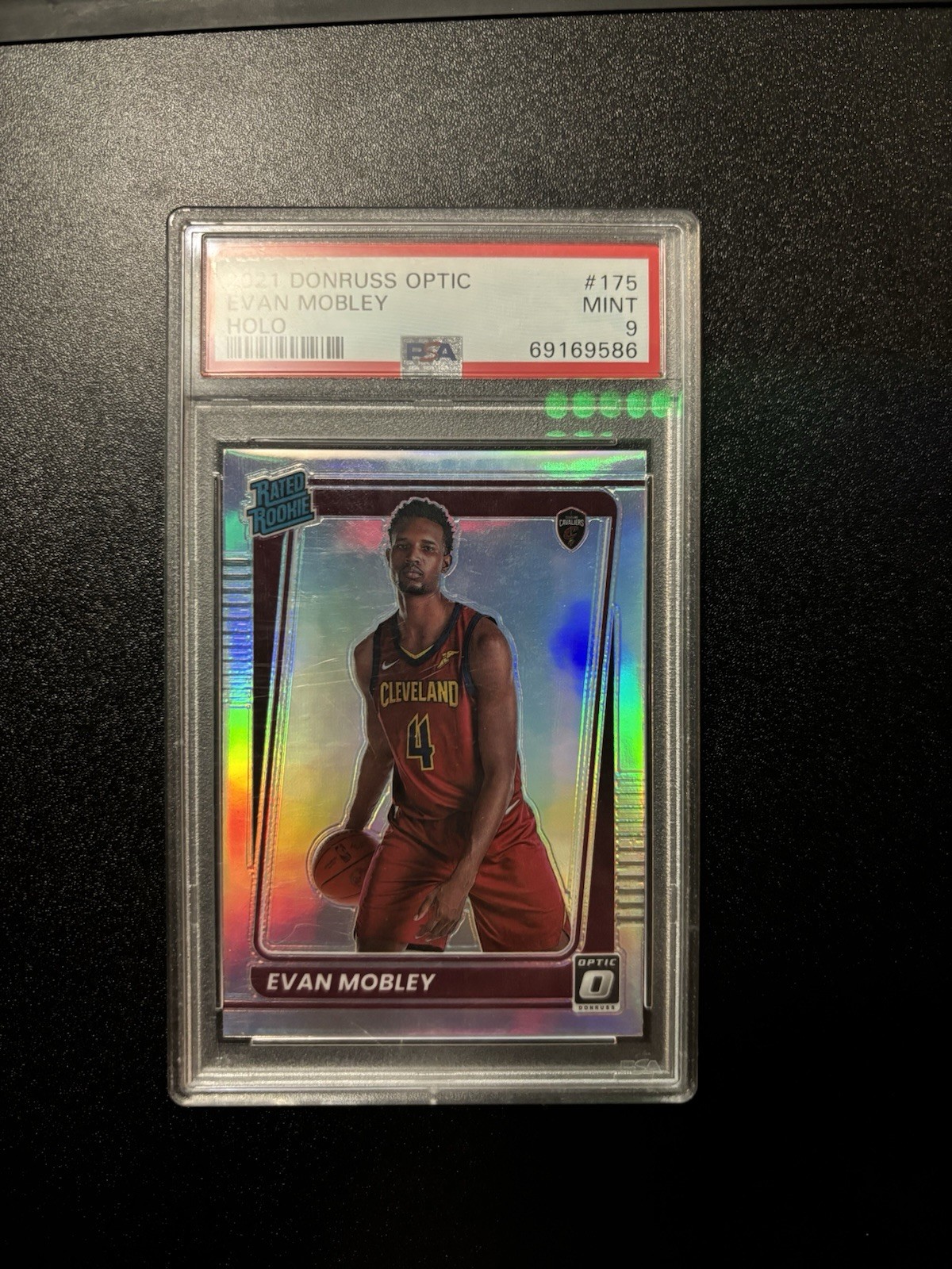 2021-22 Panini Donruss Optic Holo Prizm Evan Mobley #175 PSA 9