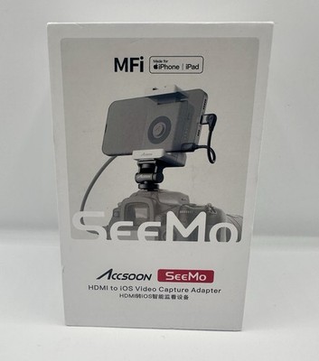 Accsoon SeeMo HDMI to iOS video Capture Adapter (White) New Open Box
