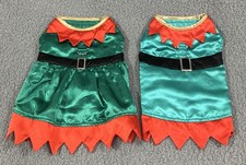 Dog Elf Costume Clothes Christmas Lightweight Santa Elf Medium 11-15 lb 