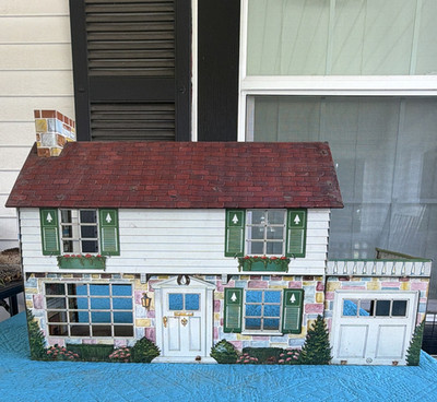 Vintage Marx Metal Dollhouse Disney Mickey Mouse 2-Story 6 Rooms 1:24 Rare.