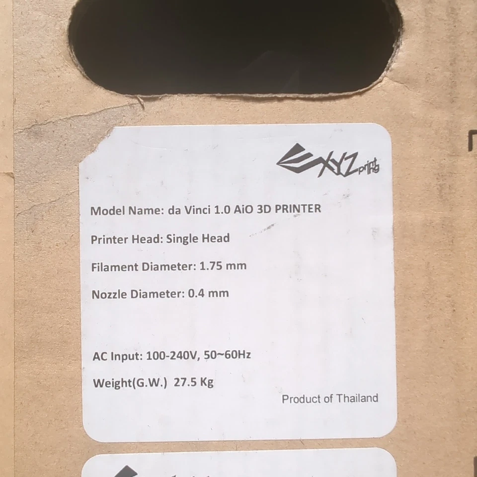 XYZ Printing 3D Scanner And Printer da Vinci 1.0 AiO - Image 4 of 4