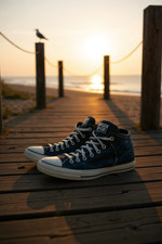 Converse Chuck Taylor All Star Street Mid Black White Sneakers Men's 12 151041F