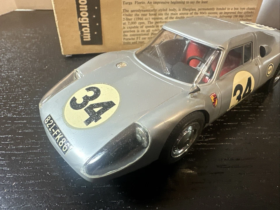 Monogram Porsche 904 GTS boxed 1960' era plastic kit model 1/32 Scale. - Image 2 of 4