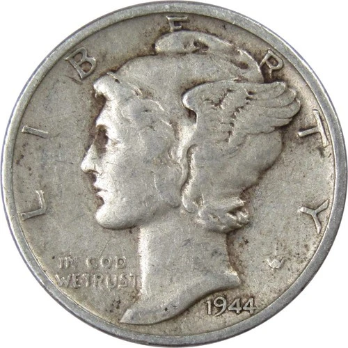 1944 S Mercury Dime VF Very Fine 90% Silver 10c US Coin Collectible