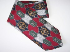 Corbata de diseñador para hombre totalmente de seda nueva con etiquetas EE. UU. NUEVA tela importada de Italia