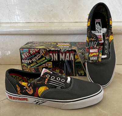 Mens Size 12 - Vans X Marvel Comics - Wolverine Charcoal - Era