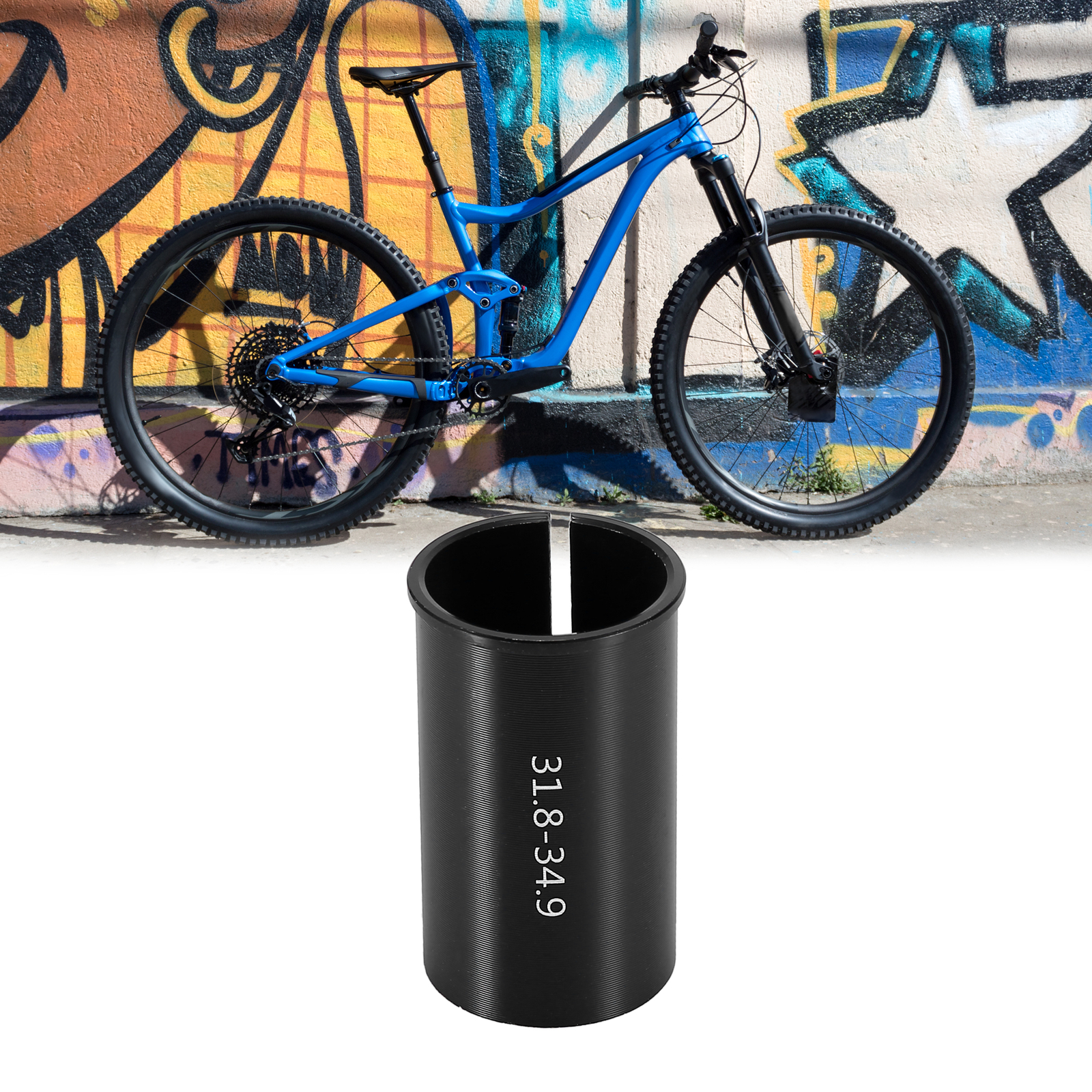 Adaptateur Réducteur De Tige De Selle VTT - Passe De 31,6 Mm à 33,9 Mm En Aluminium Noir