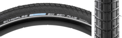 TIRES SCHWALBE BIG BEN PLUS PERF SS GREENGUARD 26x2.15 BK/BSK/REF ENDURANCE E50