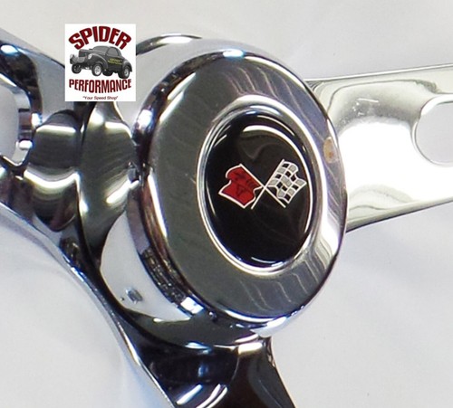 1968-1979 Corvette wood steering wheel CROSSED FLAGS 15" MUSCLE CAR WOOD - Bild 9 von 14