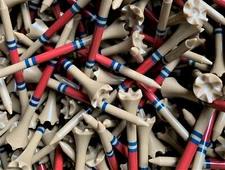 100 New 3 1/4"  Epik Evolution 3.25 Natural USA Golf Tees