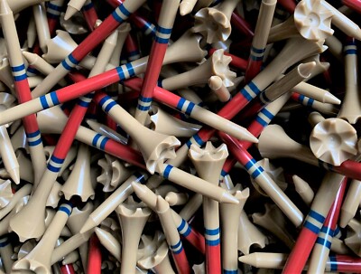 100 New 3 1/4''  Epik Evolution 3.25 Natural USA Golf Tees