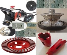 Wet Granite Concrete Polisher 1" Full Bullnose profiler wheel core bit pad 