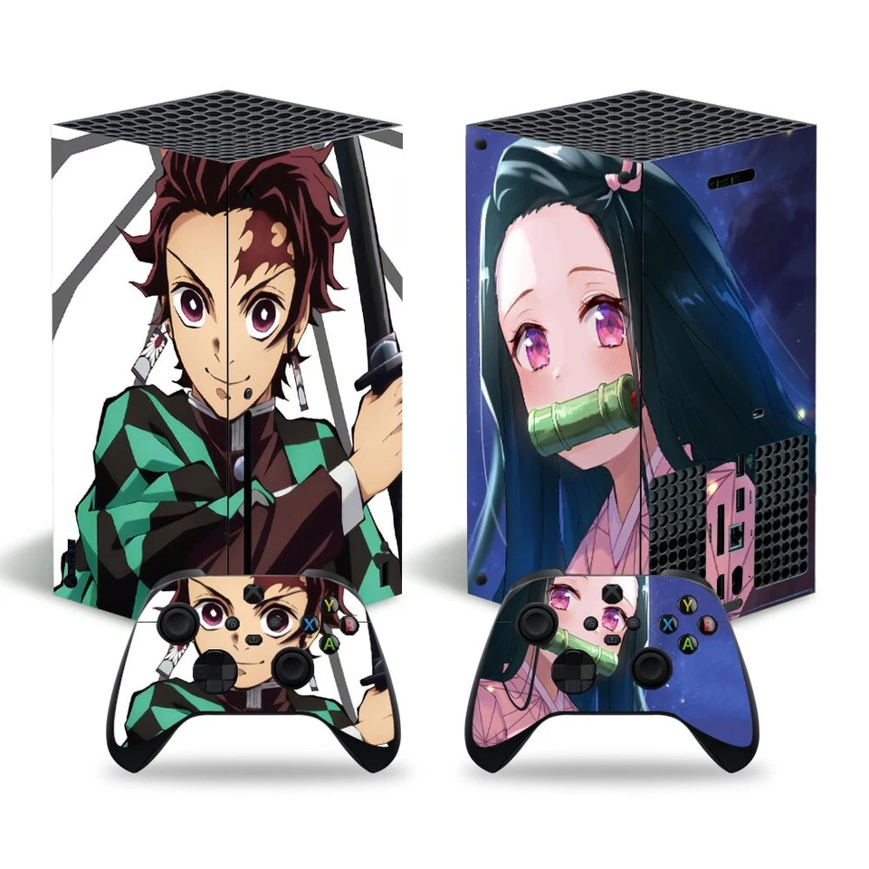 1 Skin XBox Serie X Nezuko STICKERS Vinyle + 2 Autocollant Manette Demon Slayer - Photo 3/4