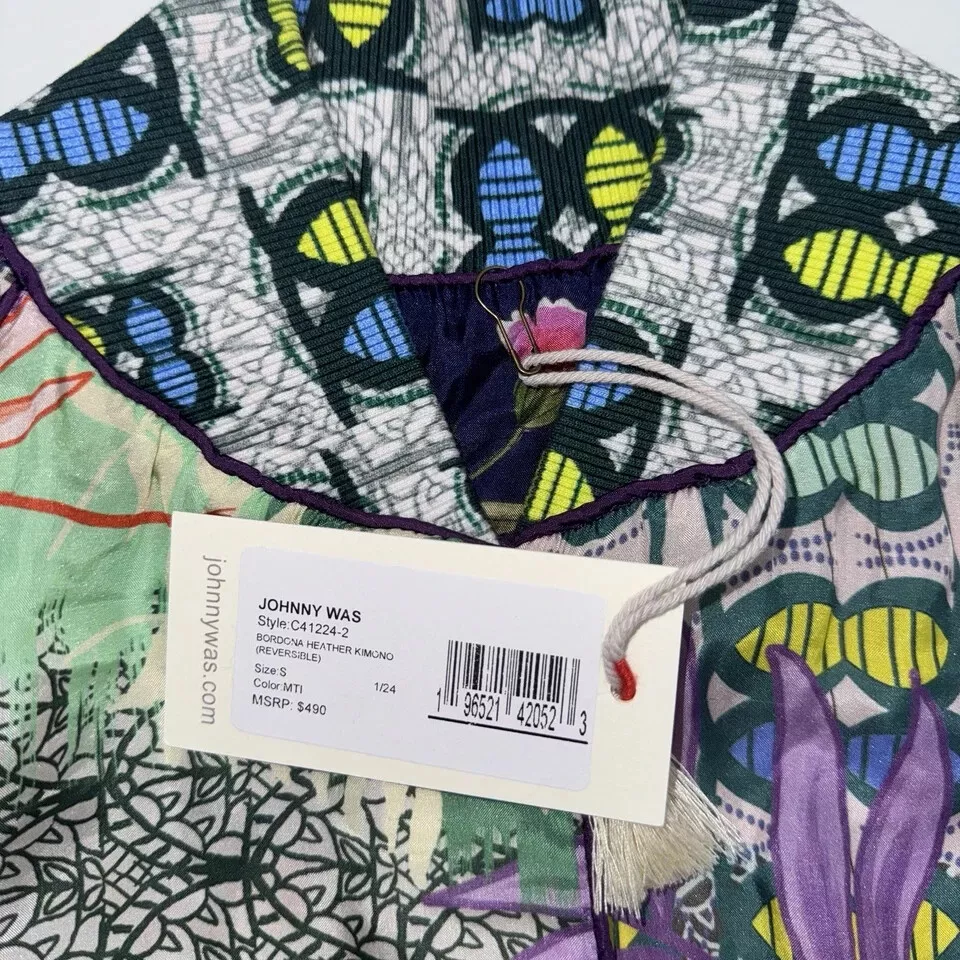 Johnny Was Bordona Jacket Silk Kimono S;NWT - Image 4 of 4