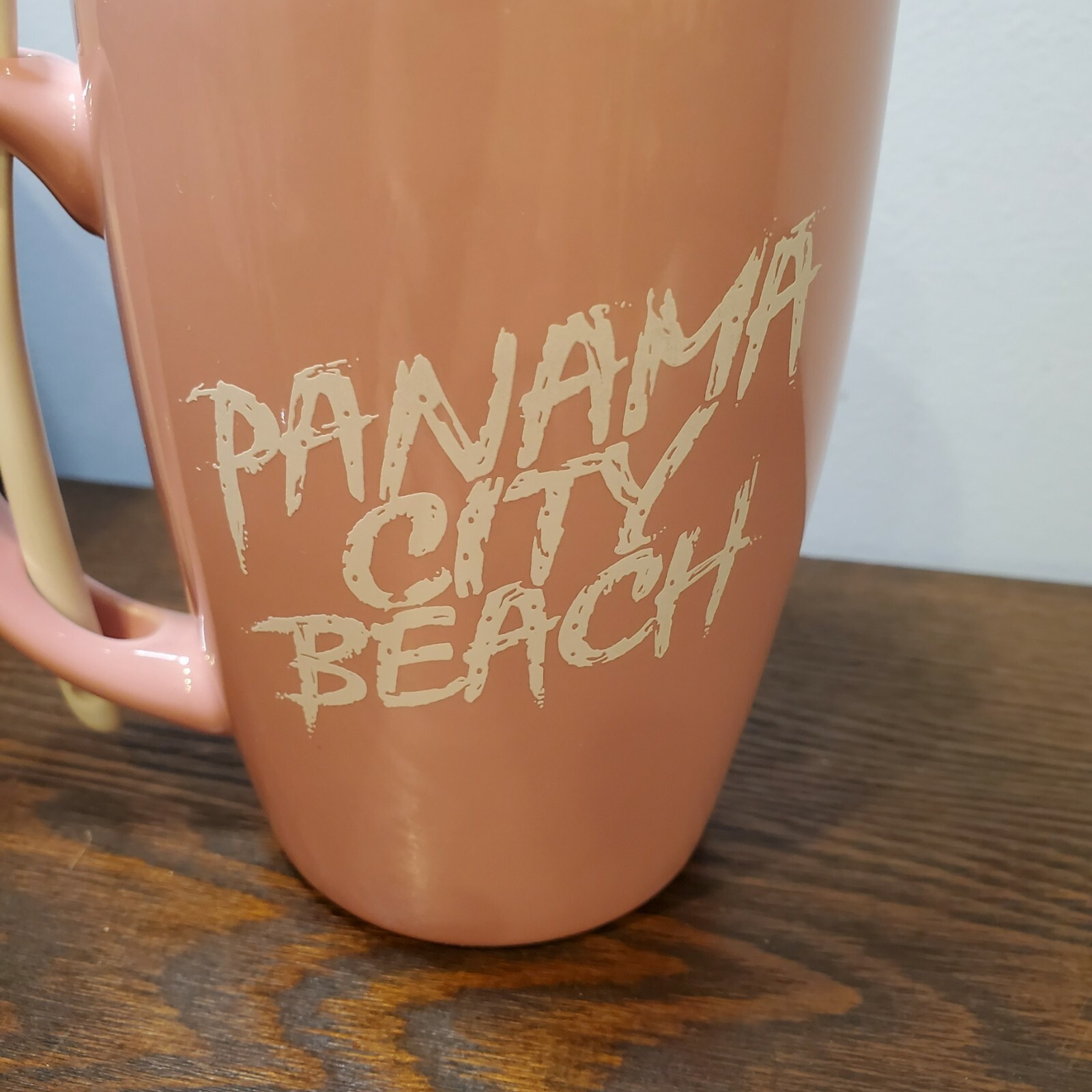 Pink Panama City Mug Souvenir Coffee Tea Cup Ceramic Spoon in Handle M Ware 