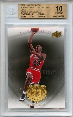 MICHAEL JORDAN 2009-10 UD UPPER DECK MJ LEGACY GOLD #76 BGS 10