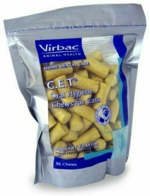 Virbac Enzymatic Oral Hygiene Chews for Cats 96 Count for