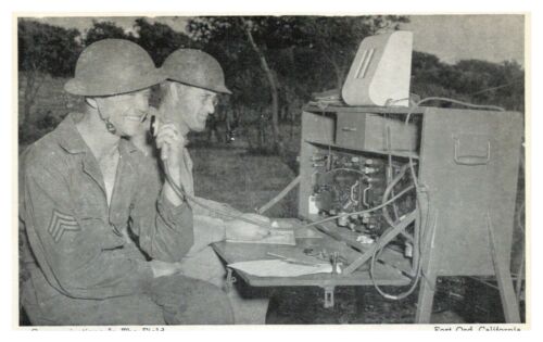MILITÄRISCHE Kommunikation im Feld FORT ORD California Signal Corps c1940er Jahre - Bild 1 von 2
