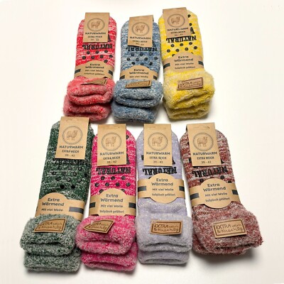 Stoppersocke superwarm 65% Schafwolle mit Thermoeffekt bunt