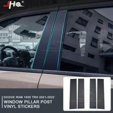 Carbon Fiber Window B Pillar Post Sticker Trim Decor For Dodge Ram 1500 TRX 2021