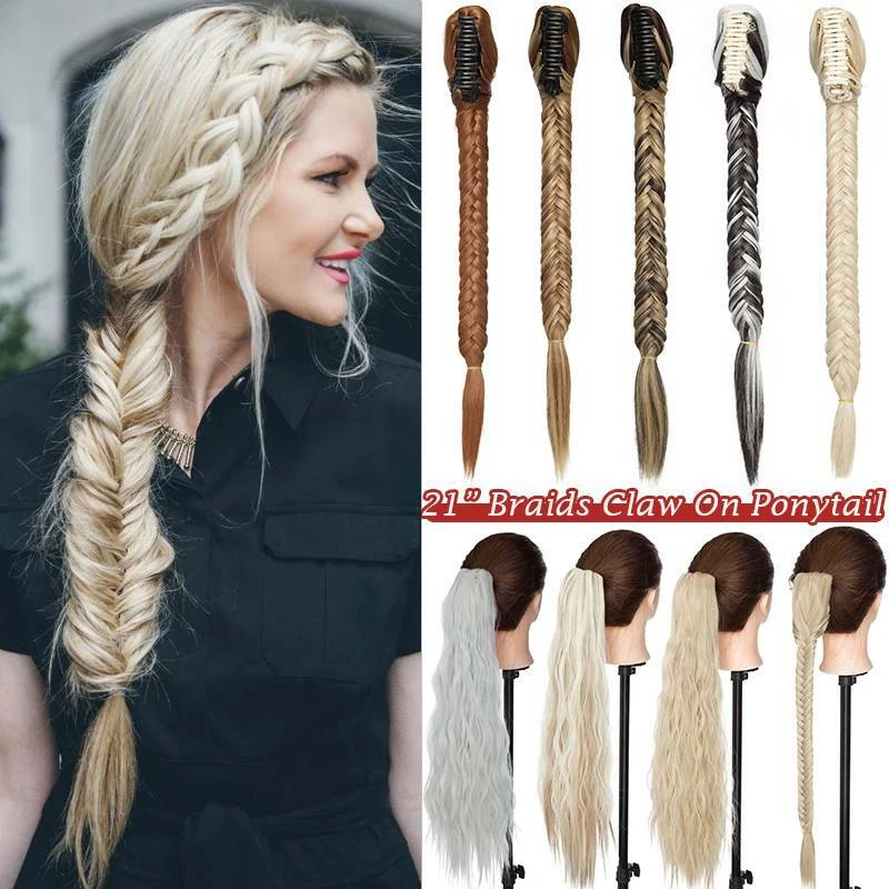 Clip in braid best sale ponytail