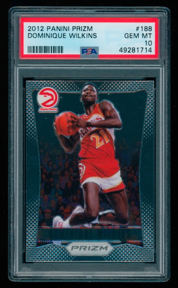 2012 Panini Prizm Dominique Wilkins PRIZM HOF #188 PSA 10 GEM MINT