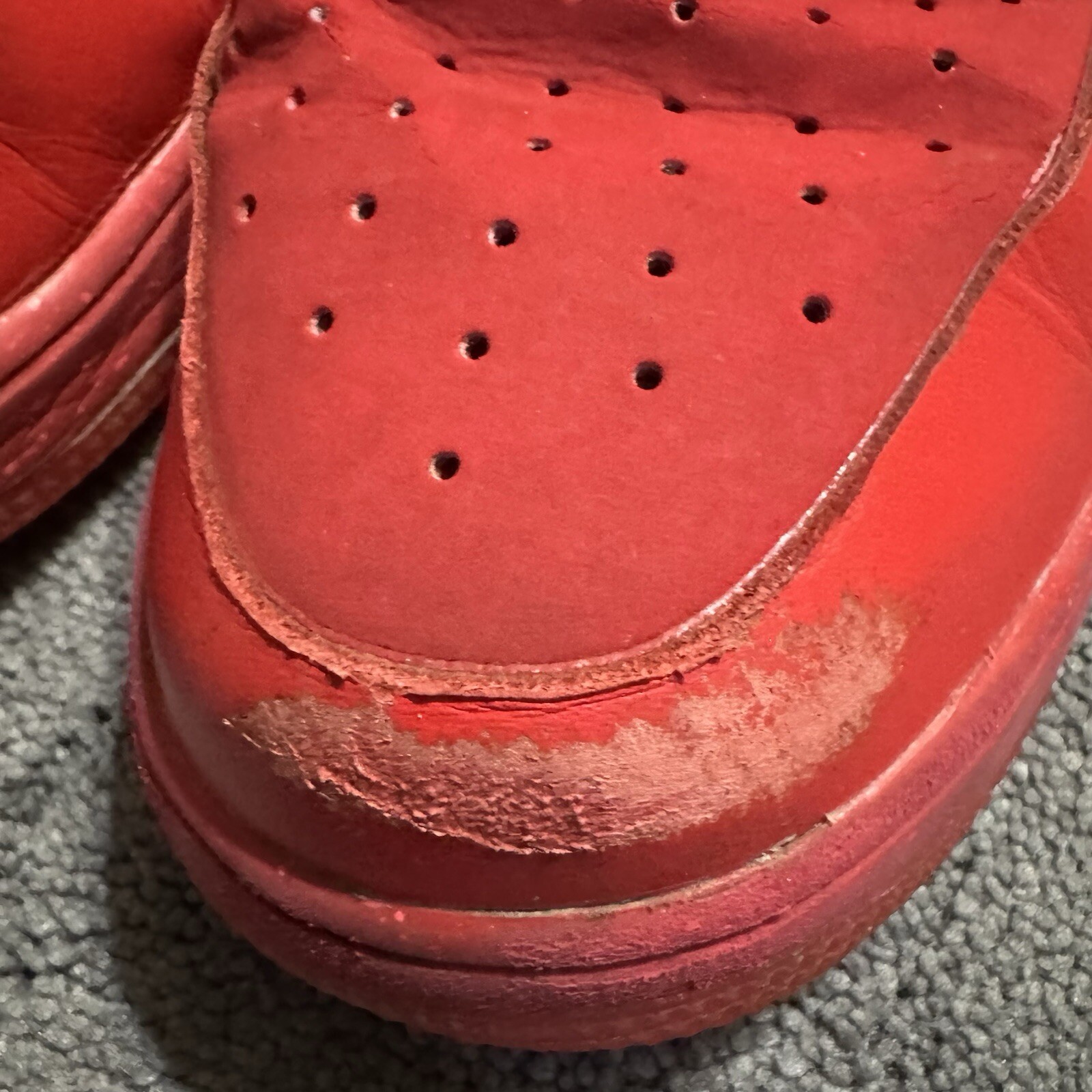 2013 Nike Jordan Lunar Air Force 1 Premium University Red Sz 9.5 thumbnail 2