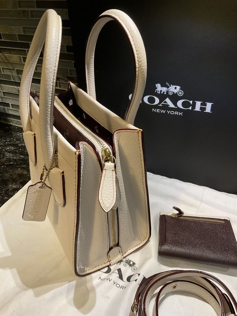 Coach Tote Pebble Leather Large Cashin Carry Tote 22 Handbag 737