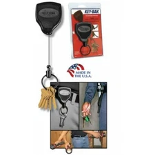 KEYBAK Heavy Duty Self Retracting Key Ring-Steel Belt Clip Cord Made With Kevlar
