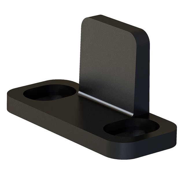 Black Aluminum Sliding Barn Door Hardware Floor Mount Floor Guide