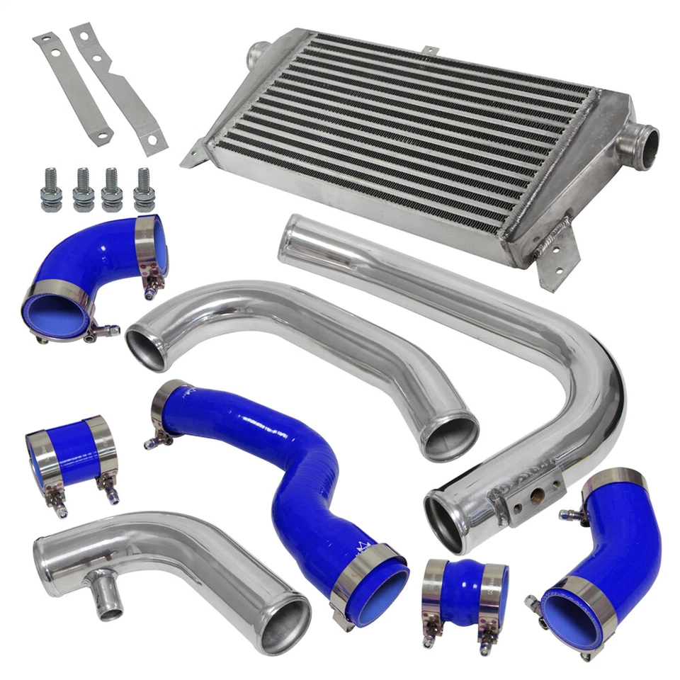 Nuevo kit intercooler montaje delantero para Audi A4 1.8T Turbo B6 Quattro 2002-2006 azul Foto 3 de 4