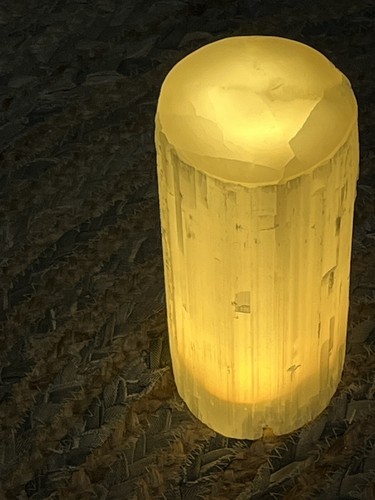Große Selenitlampe poliert Top Netzkabel - Bild 2 von 5