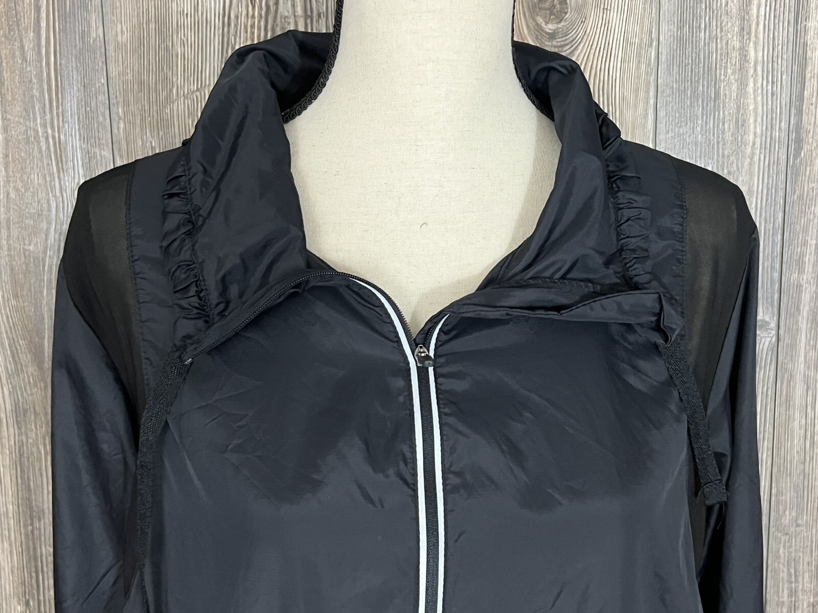 Fabletics Athletic Jacket Black, Full Zip, Mock N… - image 2